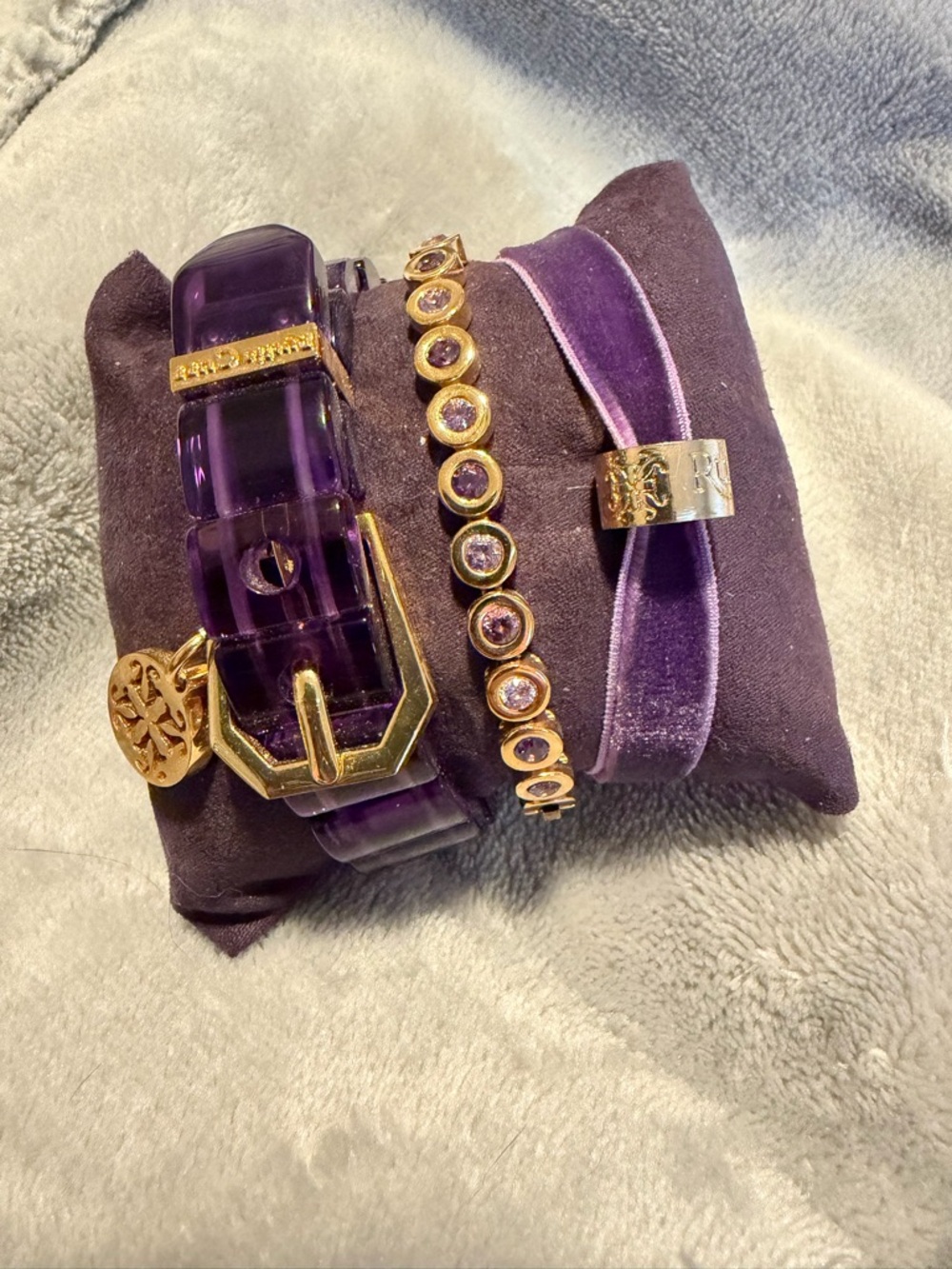 Rustic Cuff Three Piece Purple Bundle